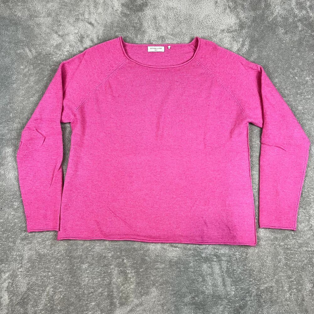 Donna Lane Sweater Womens M Cashmere Merino‎ Agora Pink Minimalist